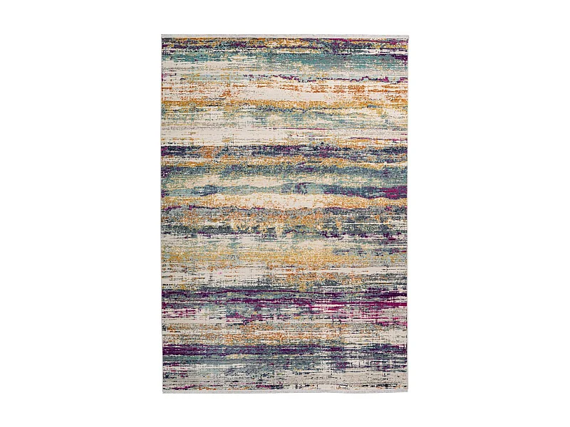 Tapis Rayures à Poils Courts "Anouk" Multicolore 200 x 290 cm