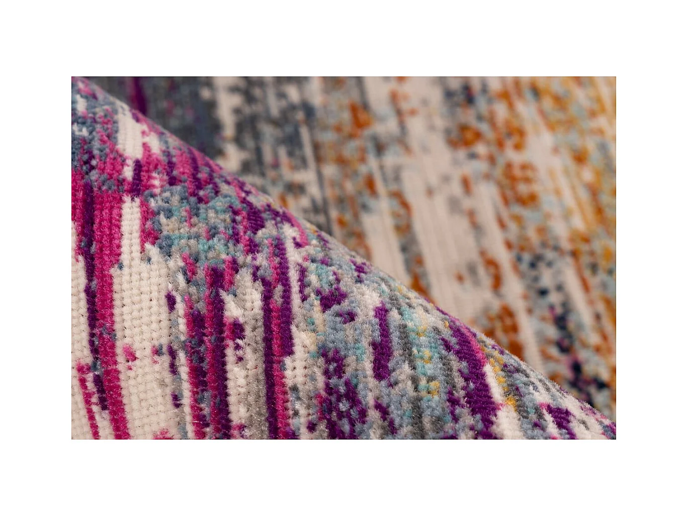 Tapis Rayures à Poils Courts "Anouk" Multicolore 200 x 290 cm