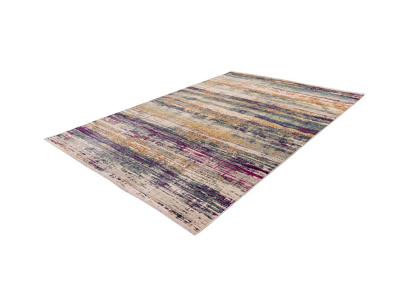 Tapis Rayures à Poils Courts "Anouk" Multicolore 200 x 290 cm