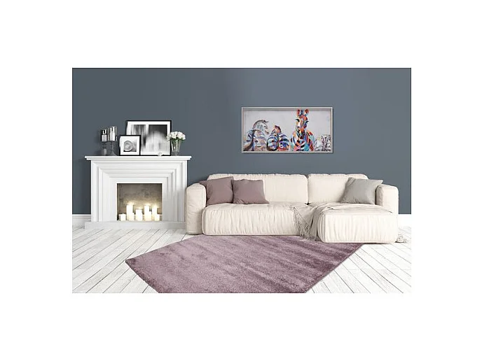 Tapis Tissé Déco "Saint Lucia" Violet Pastel 80 x 150 cm