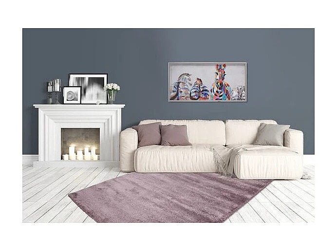 Tapis Tissé Déco "Saint Lucia" Violet Pastel 80 x 150 cm