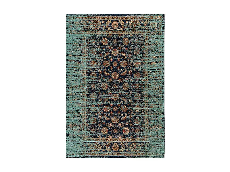 Tapis Tissé Vintage Oriental "Charme" Bleu 200 x 290 cm