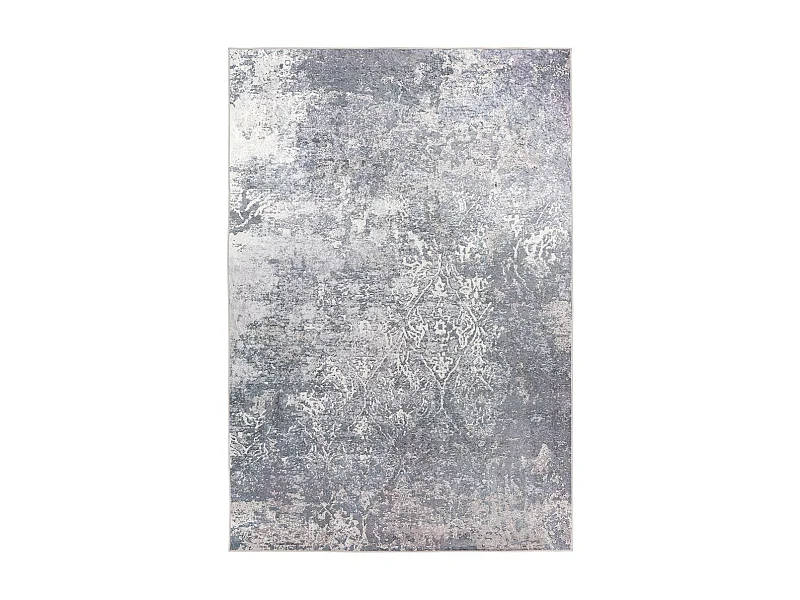 Tapis Vintage à Poils Plats "Rhodin II" Gris 80 x 150 cm