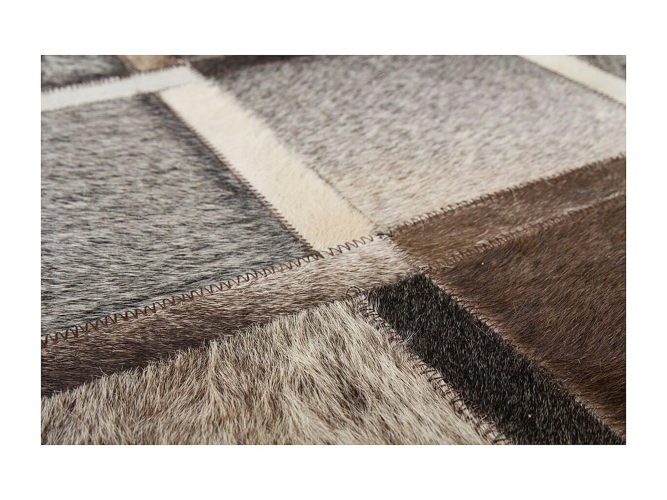 Tapis Mosaïque Tissé Fait Main "Lavish" Gris 80 x 150 cm