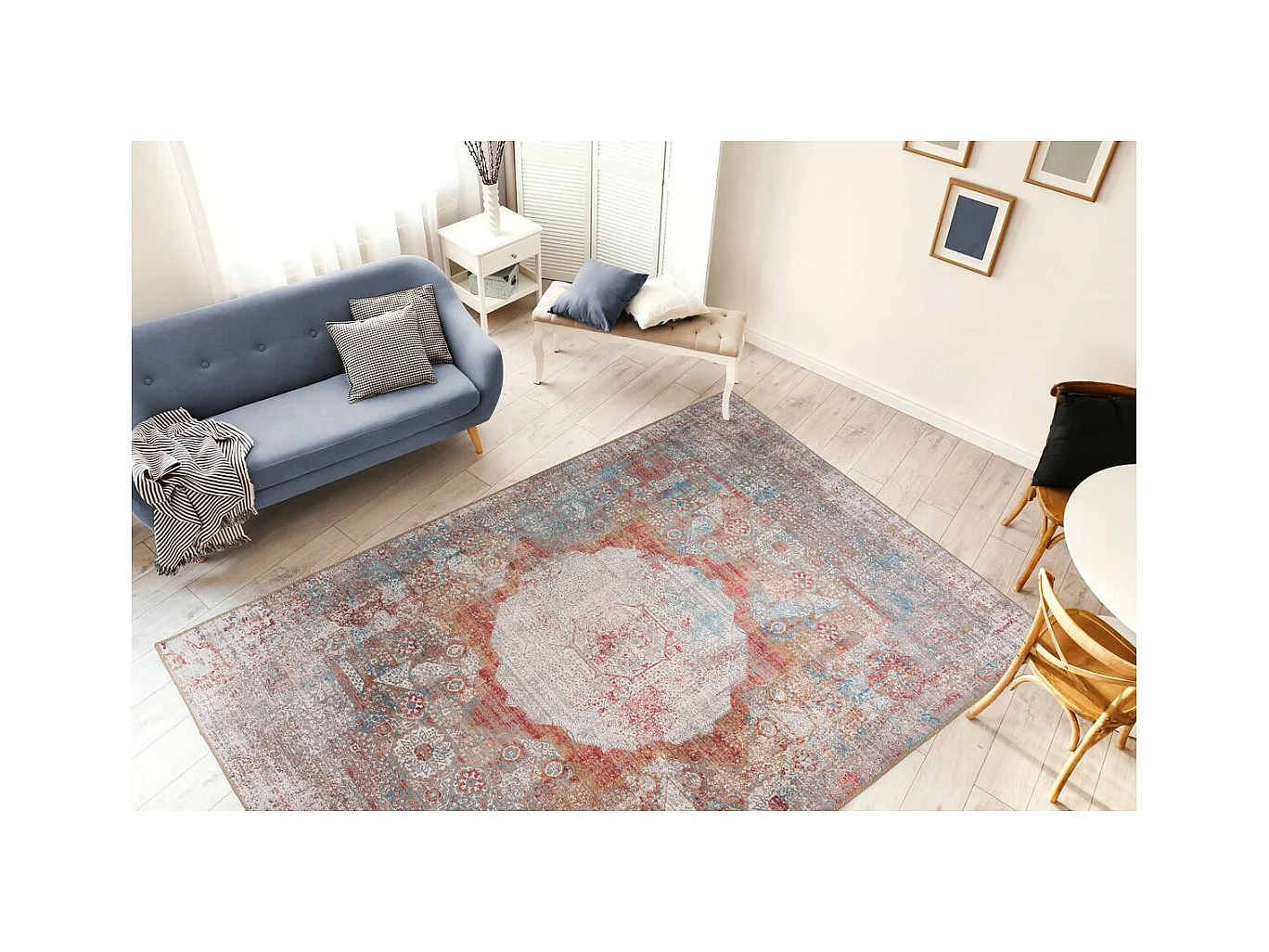 Tapis Tissé Vintage d'Orient "Faye" Multicolore 120 x 180 cm