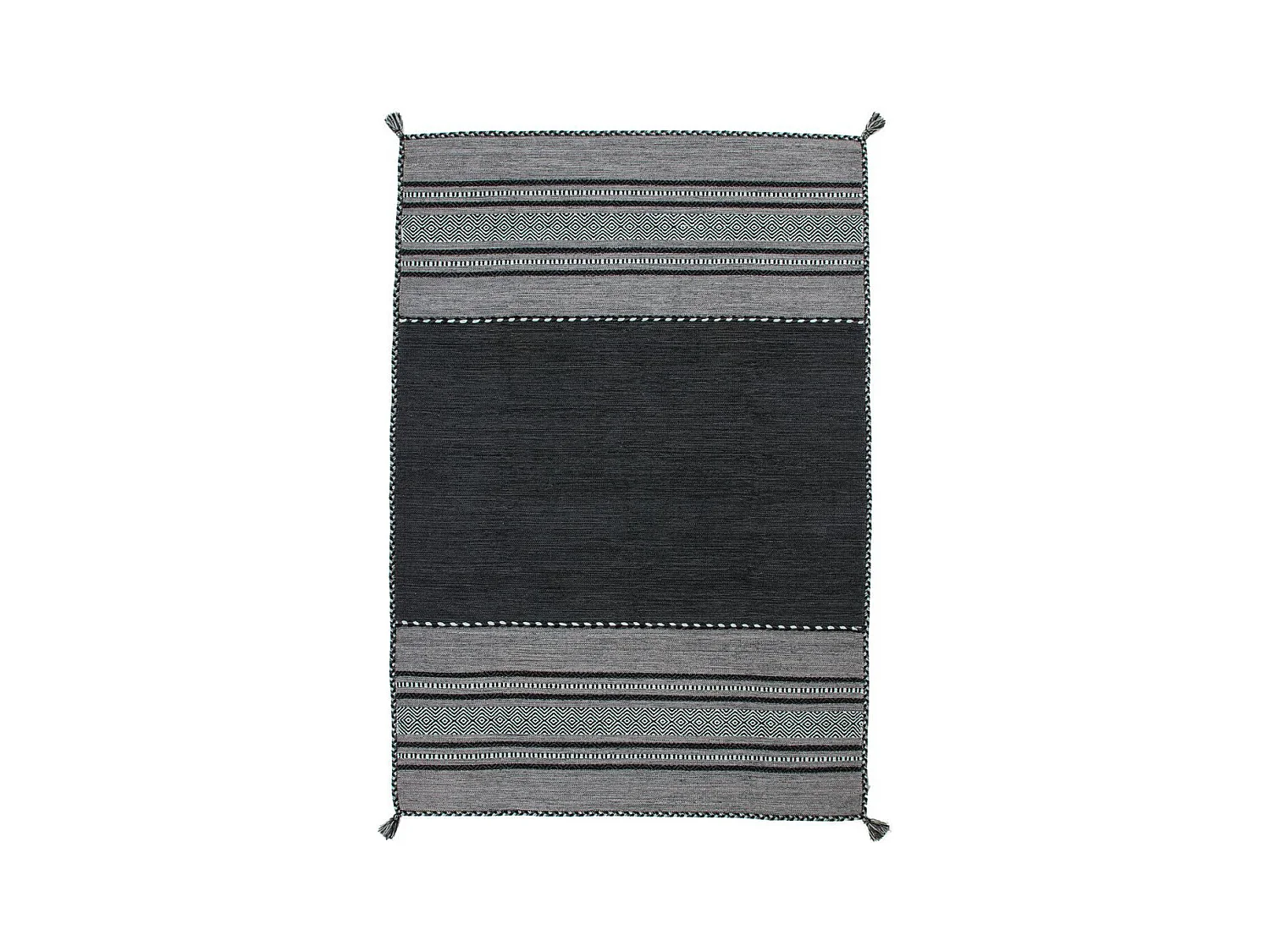 Tapis Ethnique Tissé à la Main "Alhambra" Gris 160 x 230 cm