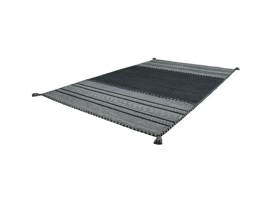 Tapis Ethnique Tissé à la Main "Alhambra" Gris 160 x 230 cm