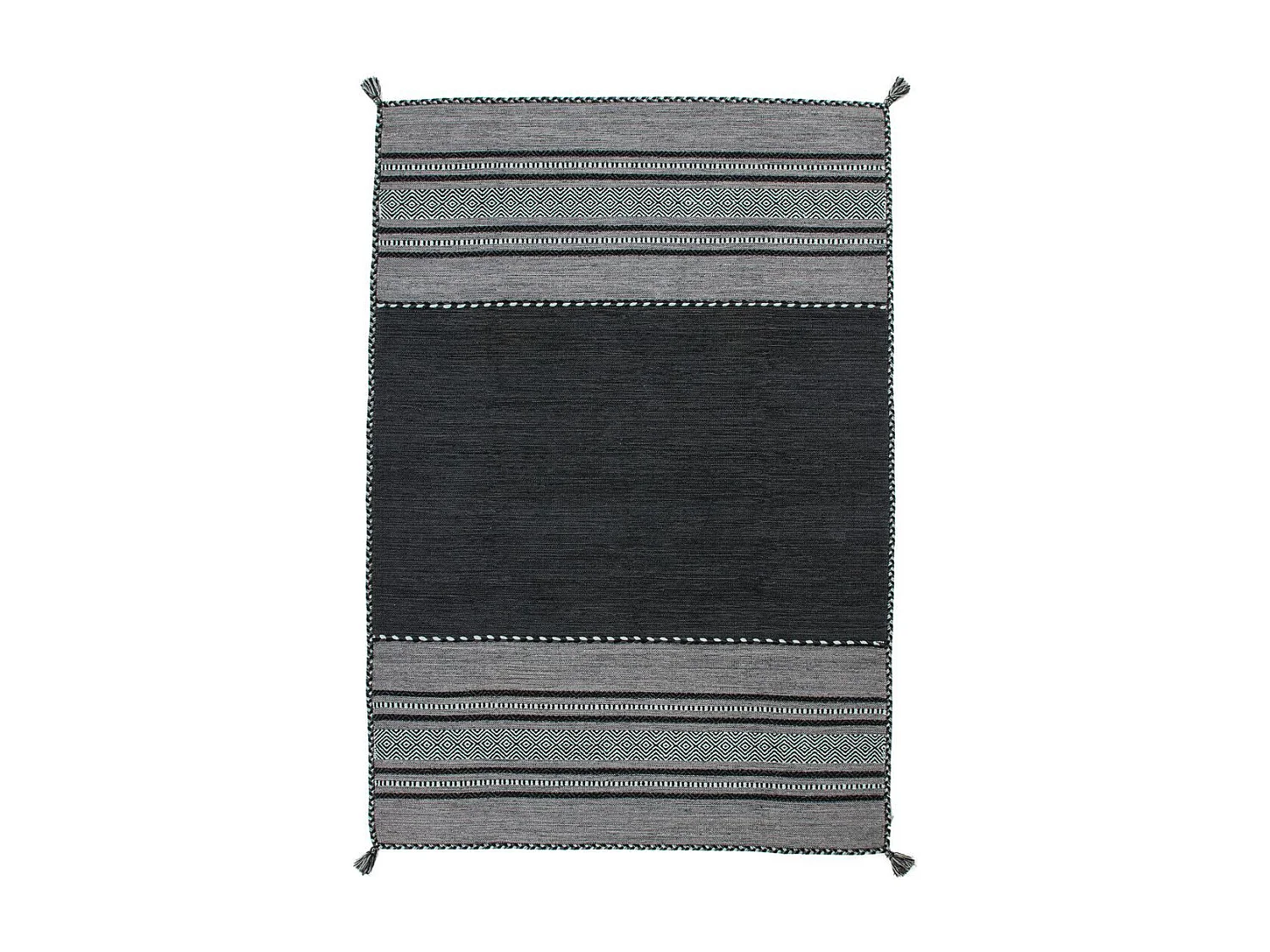 Tapis Ethnique Tissé à la Main "Alhambra" Gris 160 x 230 cm