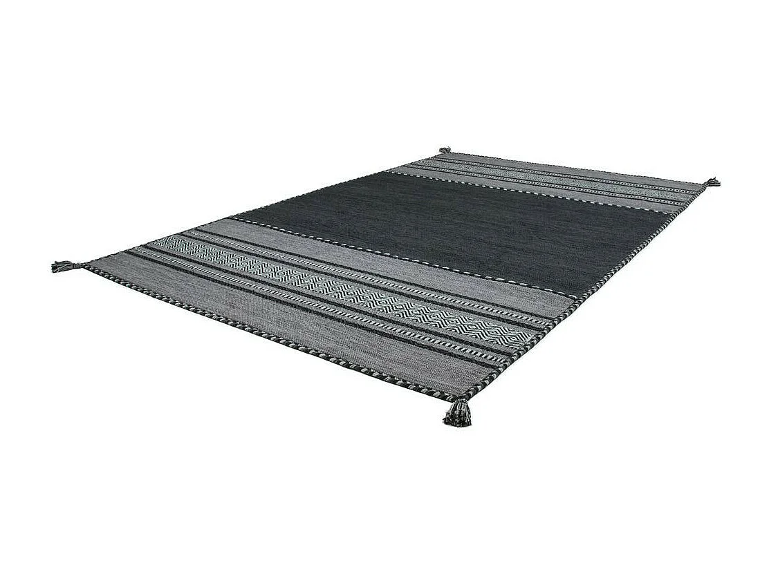 Tapis Ethnique Tissé à la Main "Alhambra" Gris 160 x 230 cm