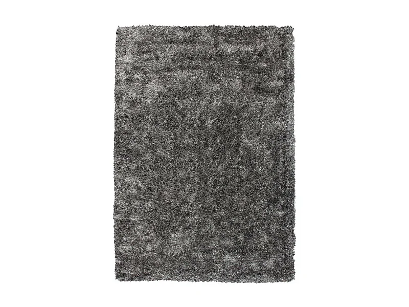 Tapis Shaggy Fait Main "Diamond" Gris Blanc 200 x 290 cm