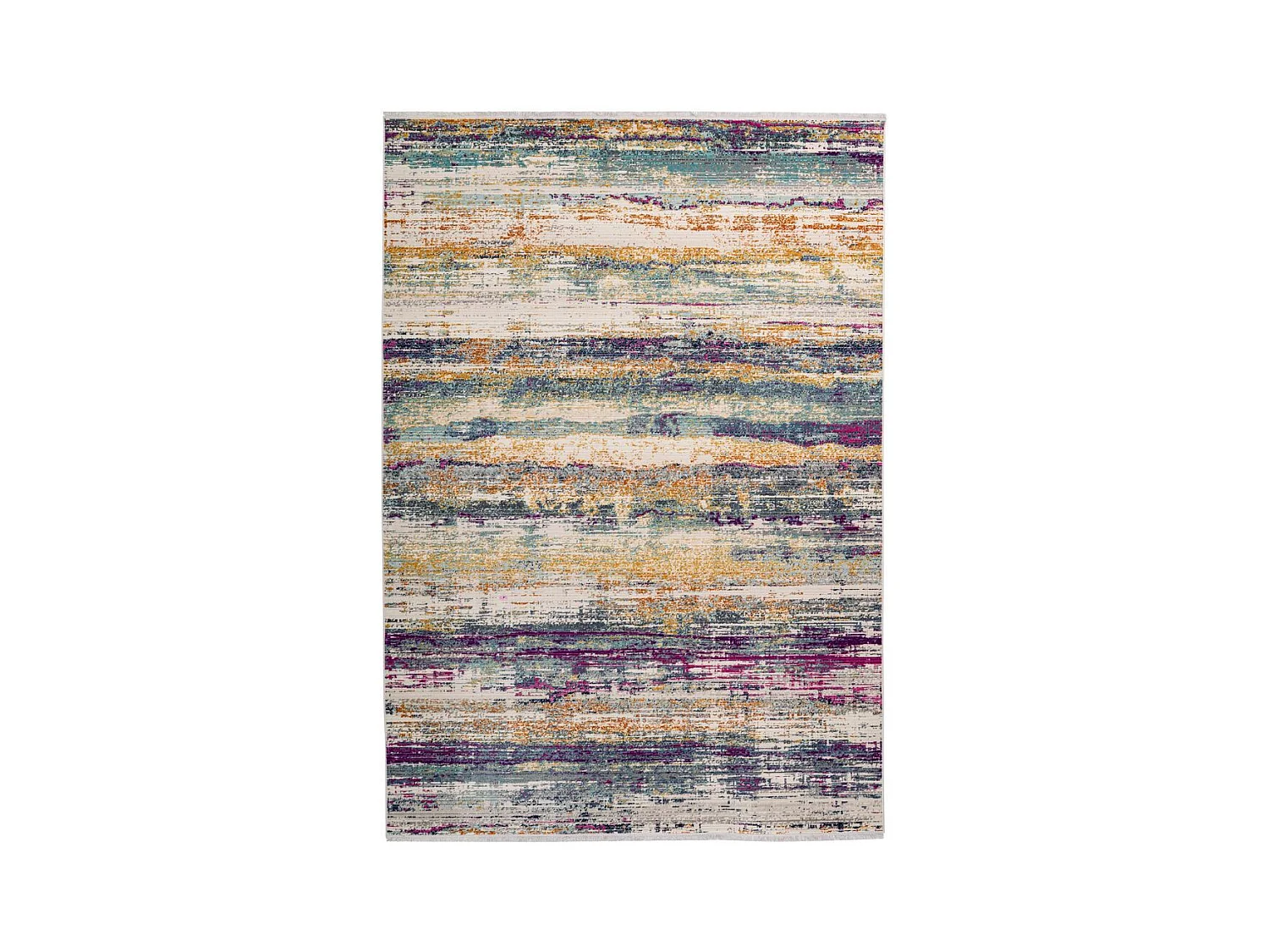 Tapis Rayures à Poils Courts "Anouk" Multicolore 120 x 170 cm