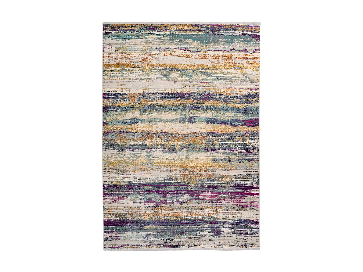 Tapis Rayures à Poils Courts "Anouk" Multicolore 120 x 170 cm