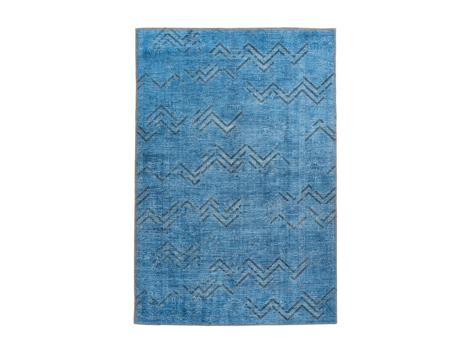 Tapis Tissé à Poils Courts "Antique" Bleu 120 x 180 cm