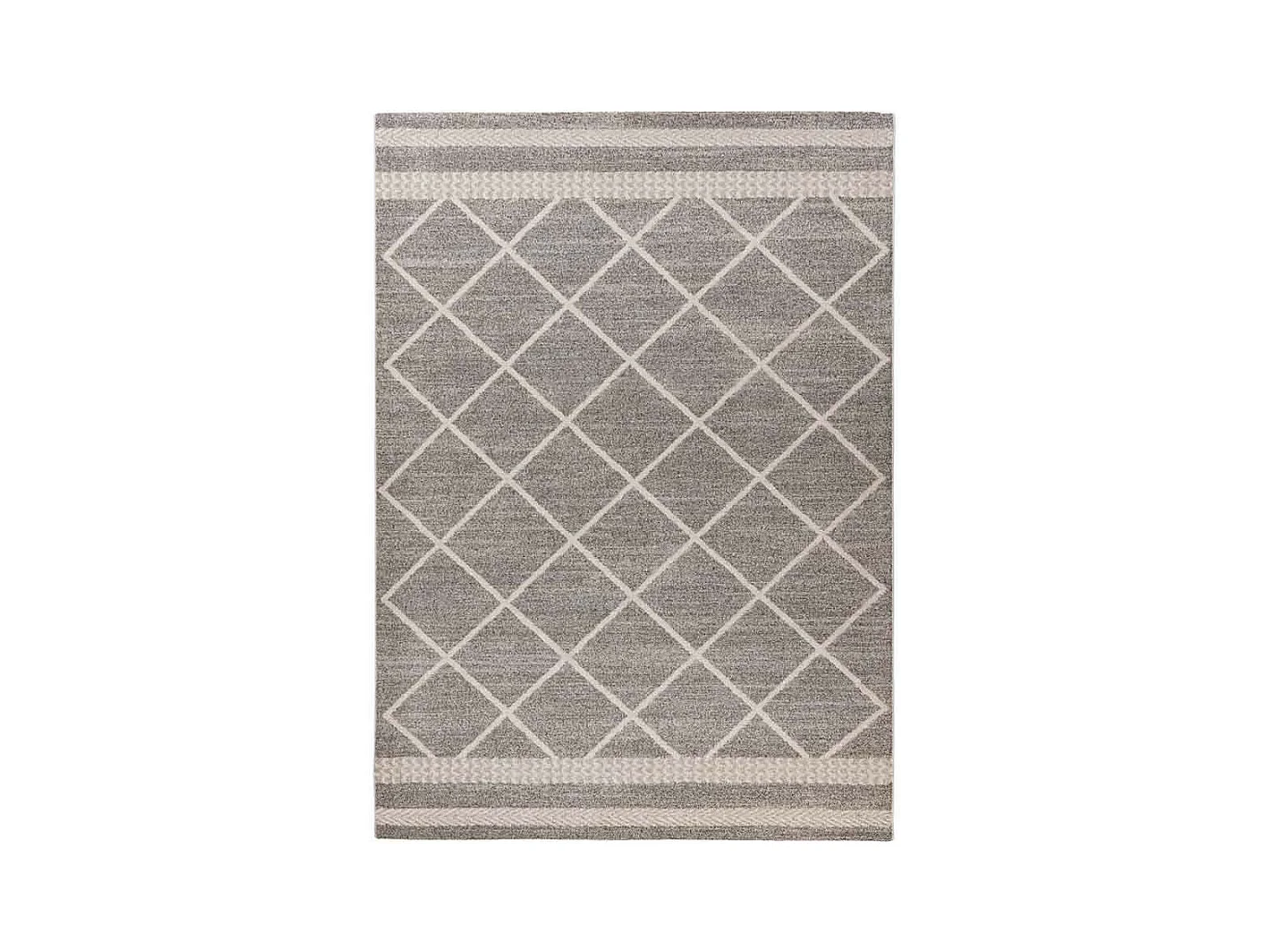 Tapis Tissé Graphique "Rhombus II" Beige & Marron 160 x 230 cm