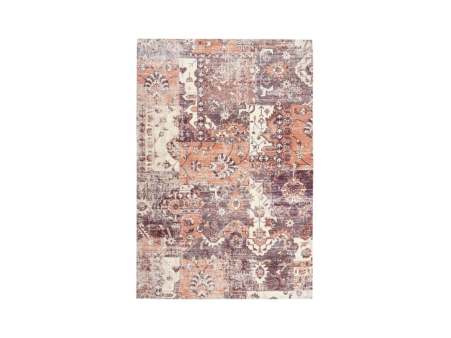 Tapis Vintage à Poils Courts "Indiana IV" Terracotta 160 x 230 cm