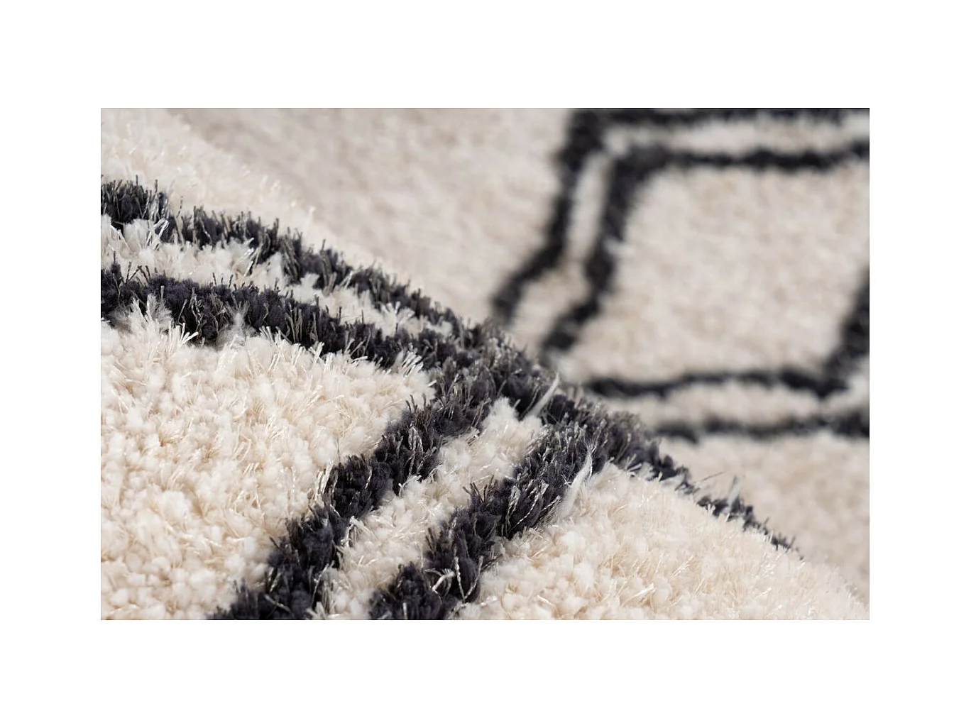 Tapis Imprimé Géométrique "Orlando" Ivoire 200 x 290 cm