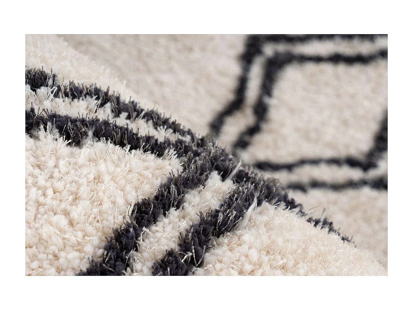 Tapis Imprimé Géométrique "Orlando" Ivoire 200 x 290 cm