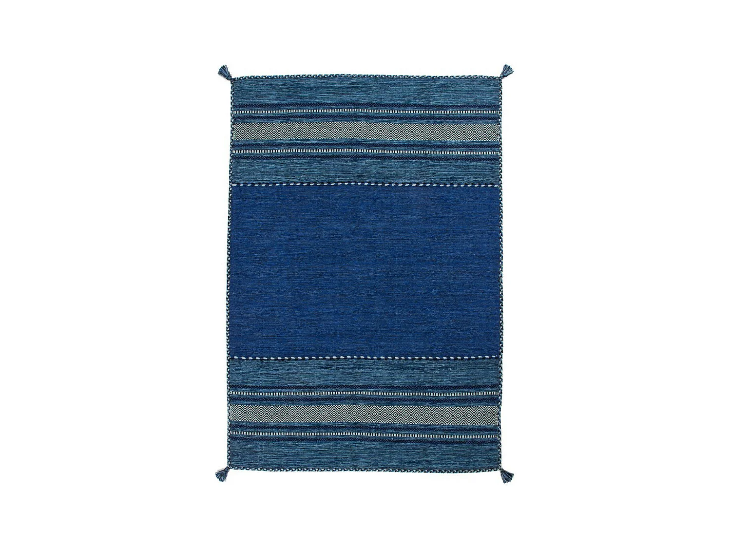 Tapis Ethnique Tissé à la Main "Alhambra" Bleu 120 x 170 cm