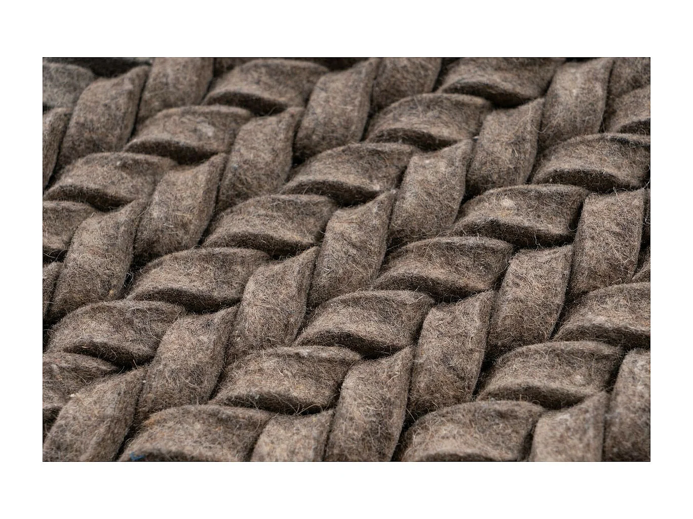 Tapis en Laine Tissé à la Main "Robbie" Taupe 120 x 170 cm