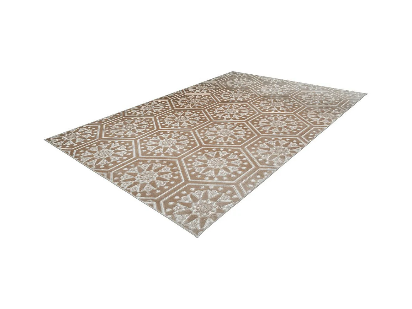 Tapis Moderne Fait Main "Monroe II" Taupe 160 x 230 cm
