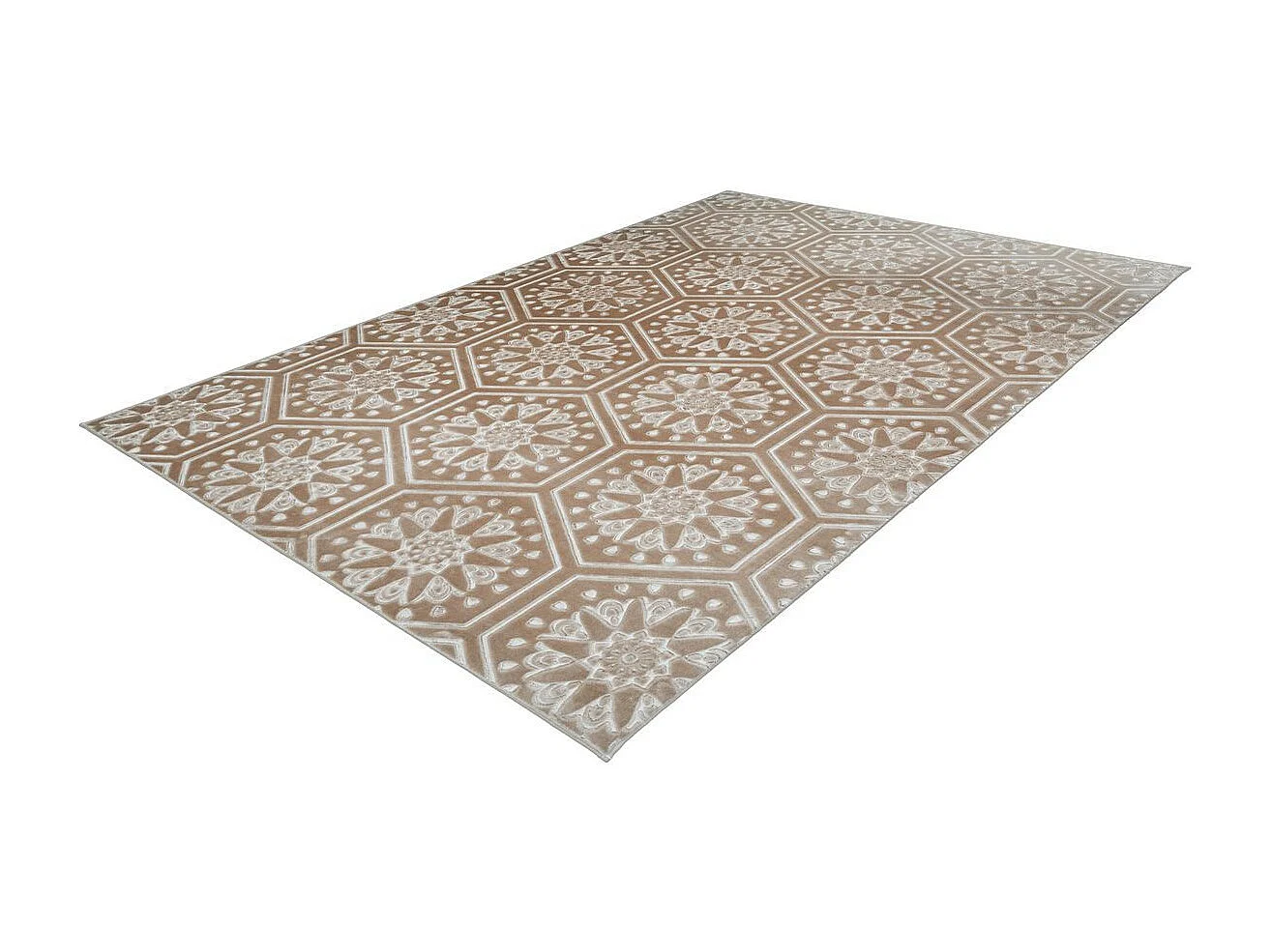 Tapis Moderne Fait Main "Monroe II" Taupe 160 x 230 cm
