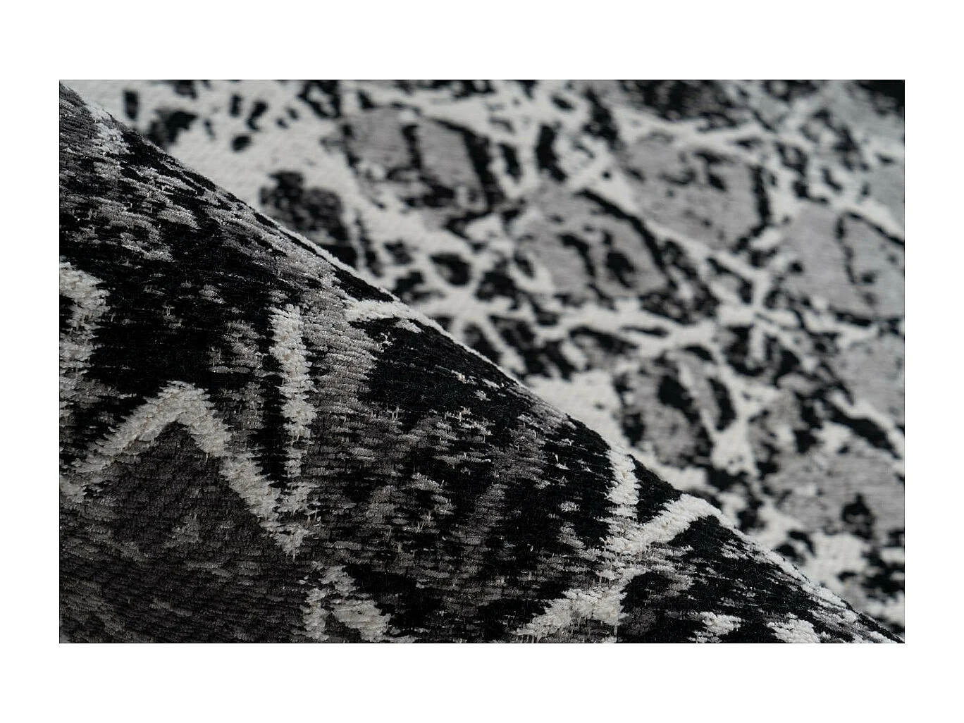 Tapis Vintage à Poils Courts "Iglesia" Gris 120 x 170 cm