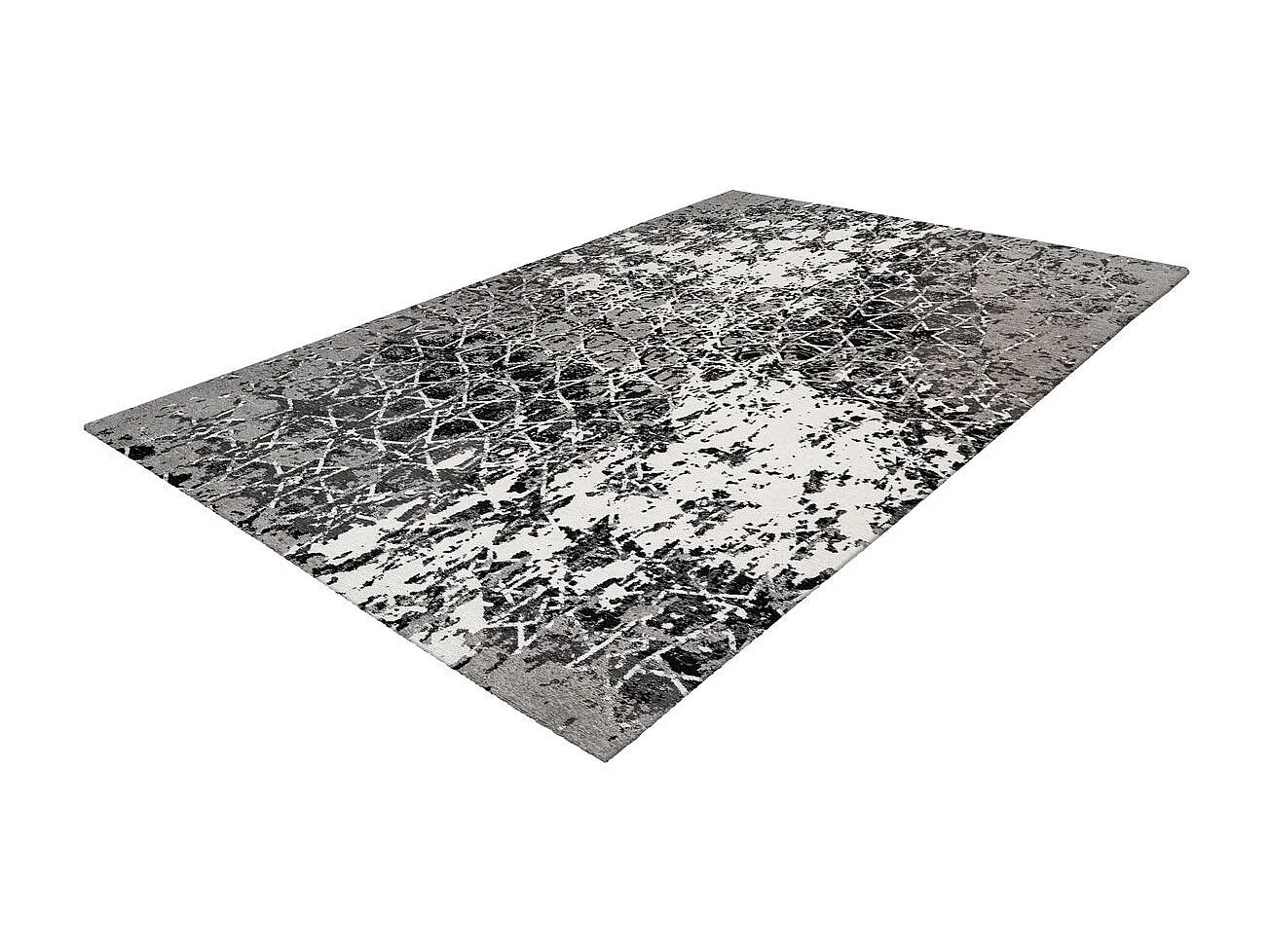 Tapis Vintage à Poils Courts "Iglesia" Gris 120 x 170 cm