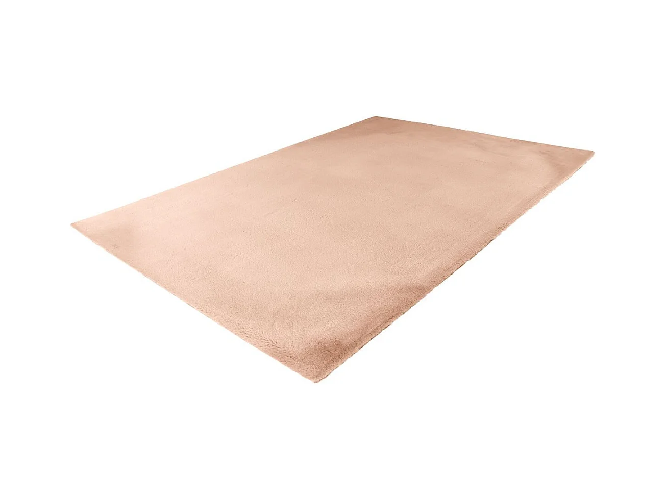 Tapis Uni Doux à Poils Longs "Rabbit" Beige 80 x 150 cm