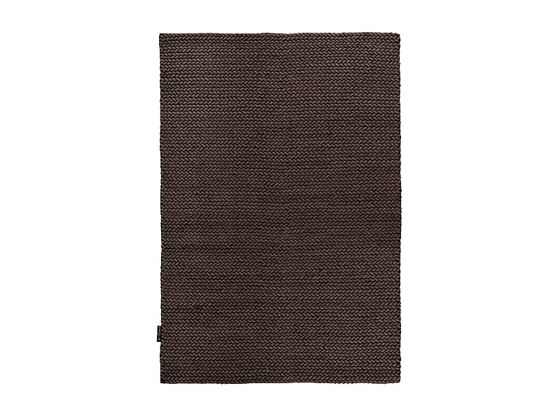 Tapis en Laine Tissé à la Main "Robbie" Marron 120 x 170 cm