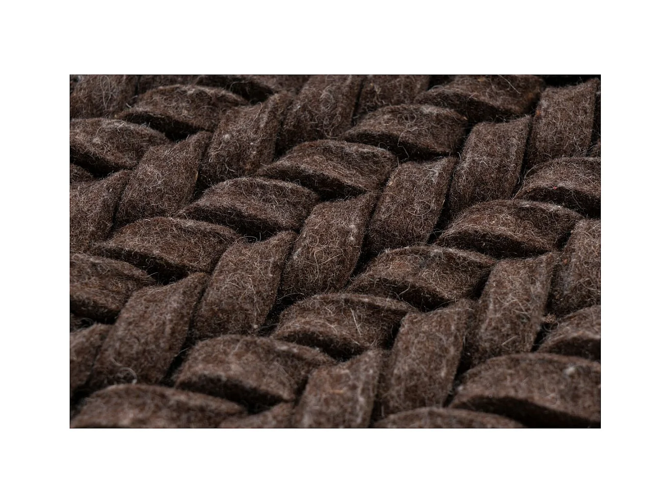 Tapis en Laine Tissé à la Main "Robbie" Marron 120 x 170 cm