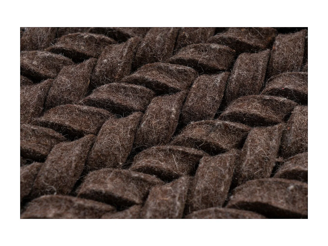 Tapis en Laine Tissé à la Main "Robbie" Marron 120 x 170 cm