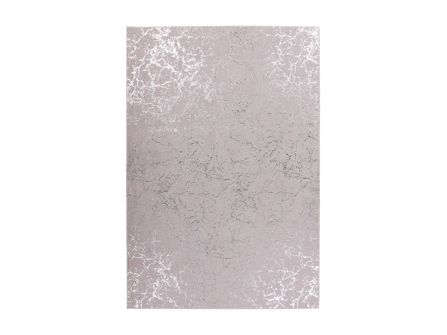 Tapis Marbré à Poils Longs "Bijou" Taupe & Argent 120 x 170 cm
