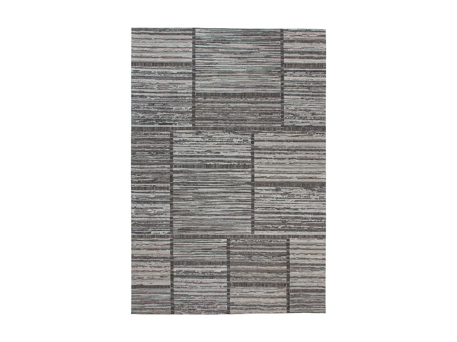 Tapis Imprimé Jacquard "Phoenix" Naturel & Gris 120 x 170 cm