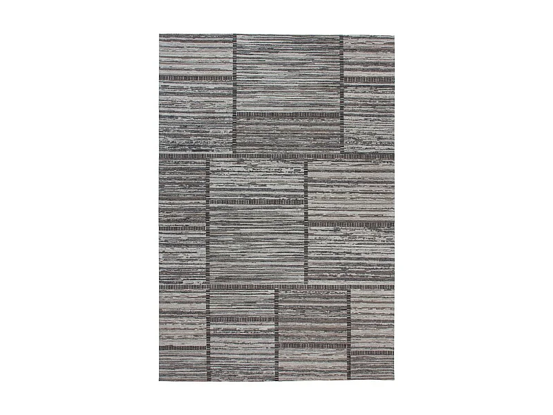 Tapis Imprimé Jacquard "Phoenix" Naturel & Gris 120 x 170 cm