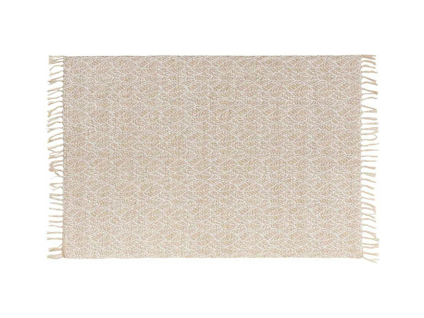 Tapis Déco à Franges "Kalinda" 120x170cm Blanc