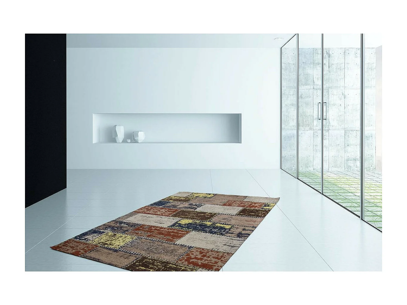 Tapis Patchwork Fait Main "Ballerina" Multicolore 160 x 230 cm