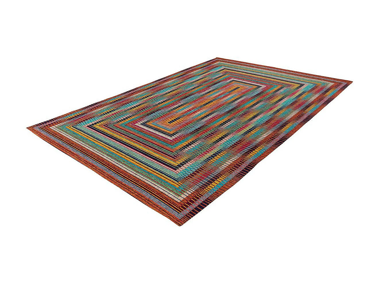 Tapis Tissé à Motifs "Primavera" Multicolore 80 x 150 cm