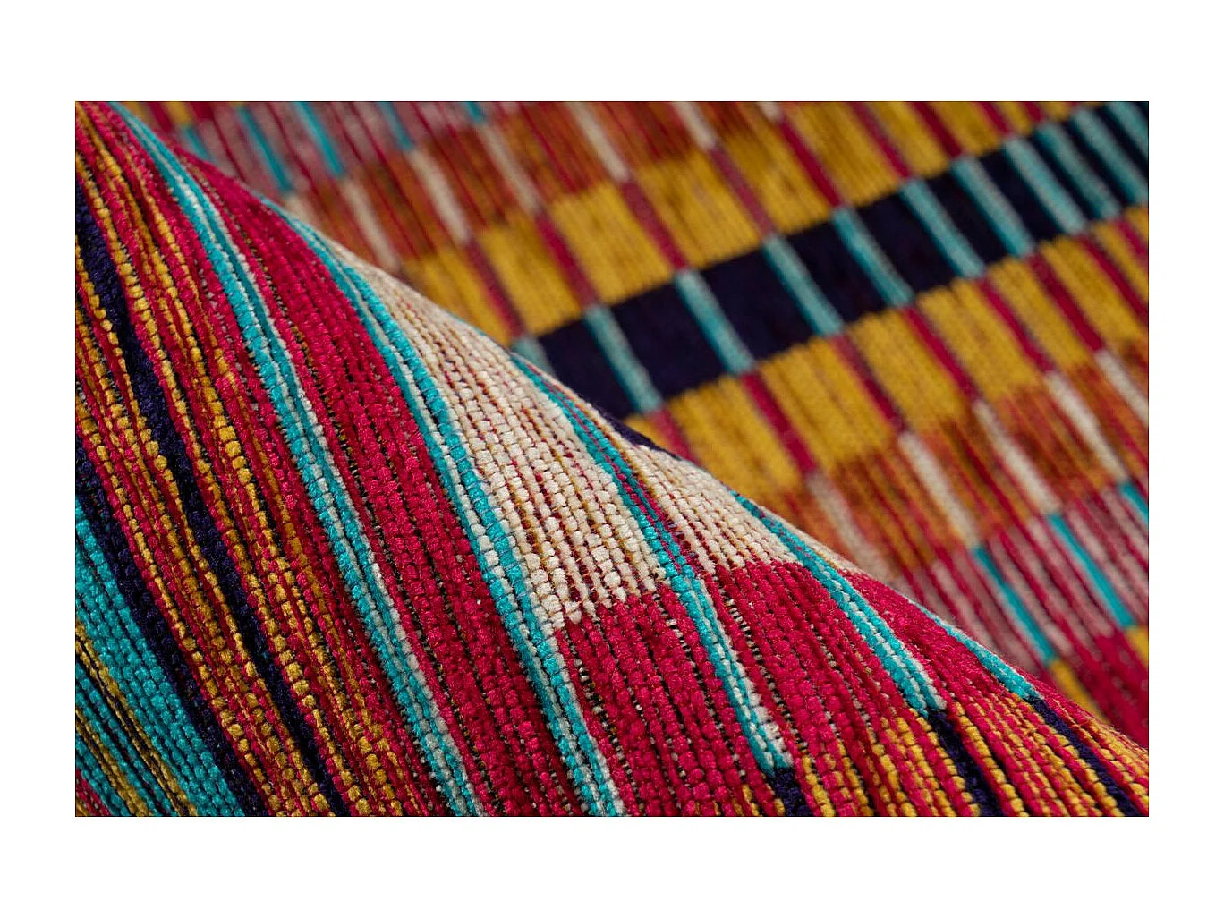 Tapis Tissé à Motifs "Primavera" Multicolore 80 x 150 cm