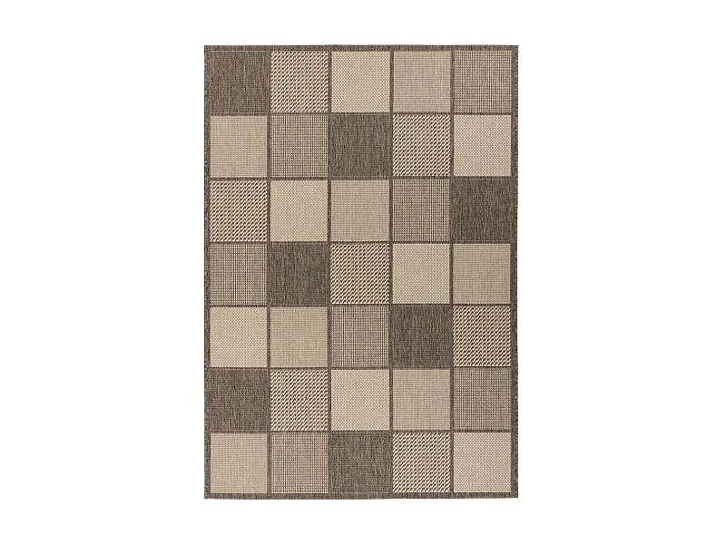 Tapis Géométrique à Poils Plats "Splash" Crème 80 x 150 cm