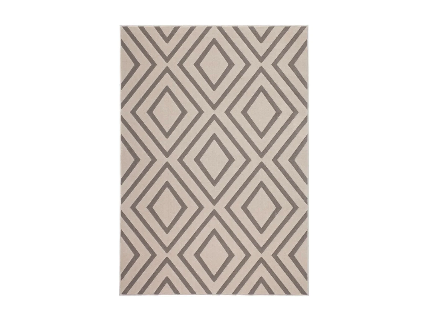 Tapis Imprimé à Poils Courts "Lina" Taupe 200 x 290 cm