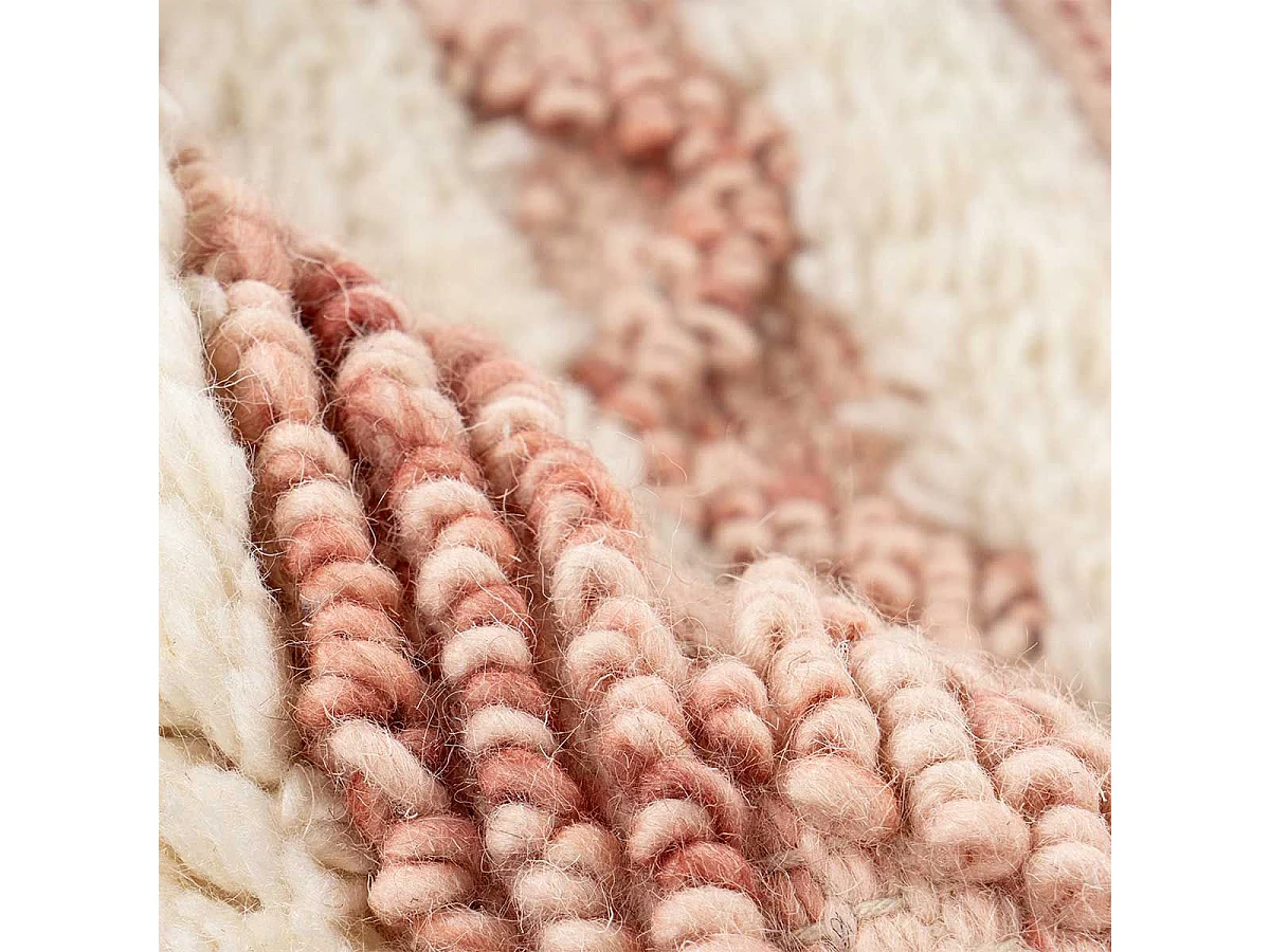 Tapis Bohème Fait à la Main "Bohist II" Rose & Crème 120 x 180 cm