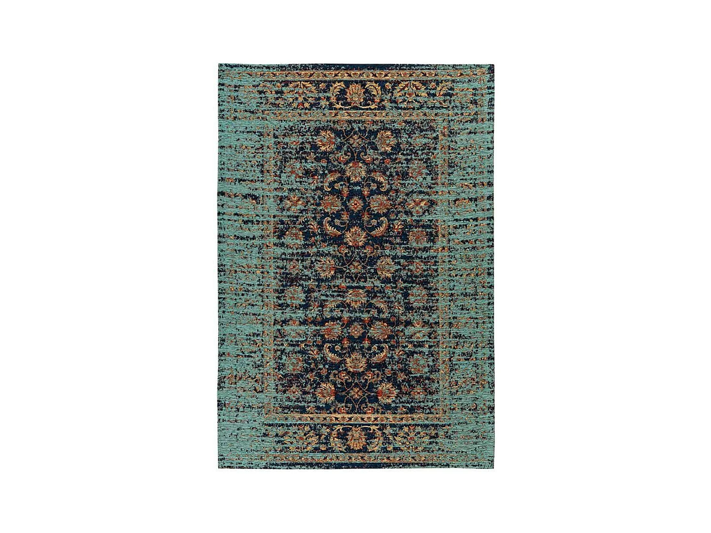Tapis Tissé Vintage Oriental "Charme" Bleu 120 x 180 cm