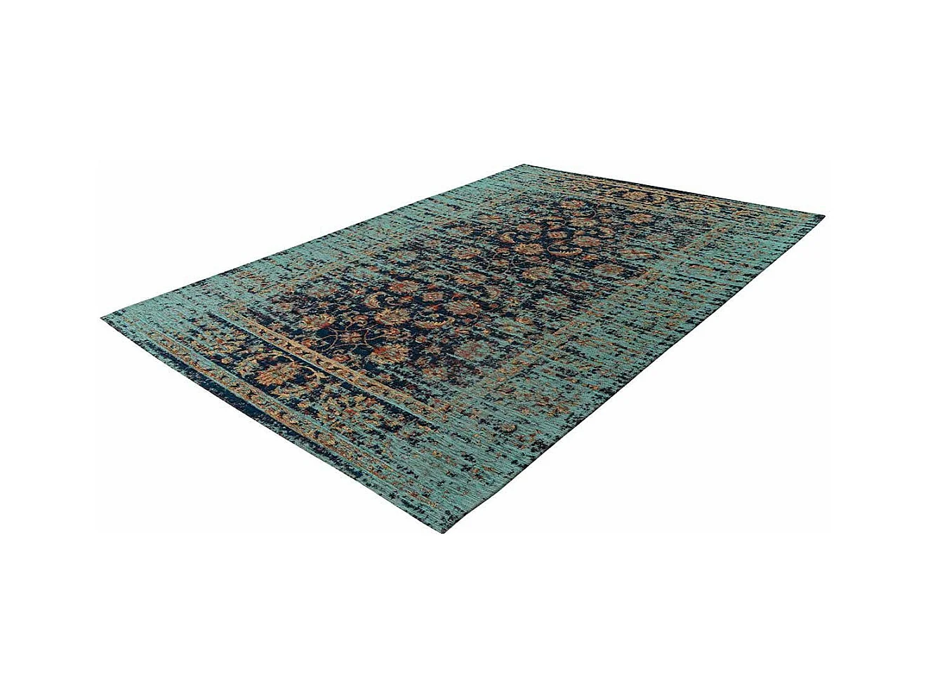 Tapis Tissé Vintage Oriental "Charme" Bleu 120 x 180 cm