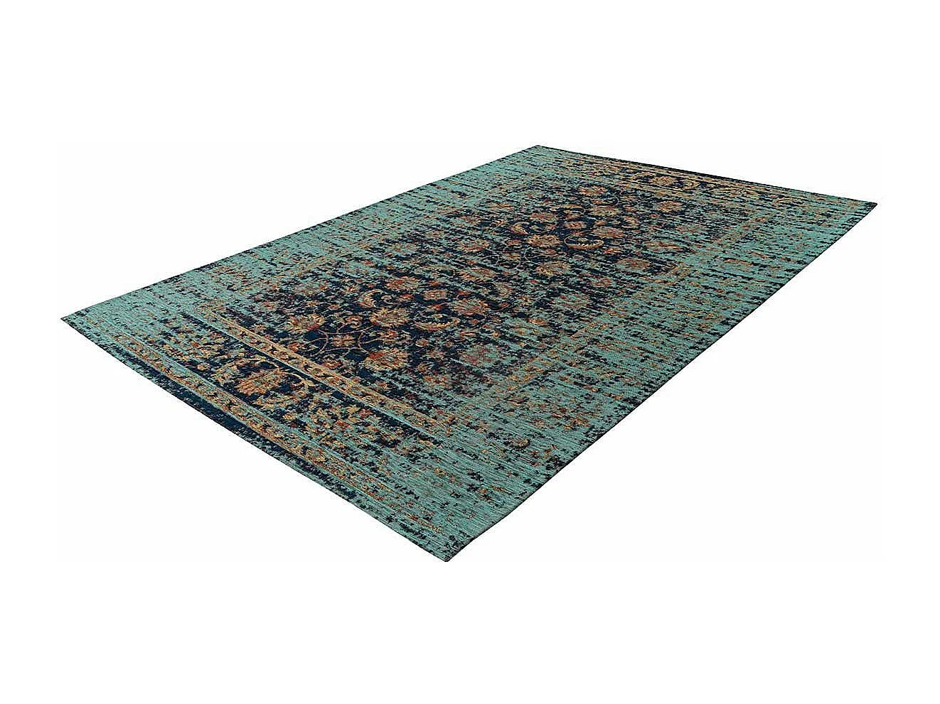 Tapis Tissé Vintage Oriental "Charme" Bleu 120 x 180 cm