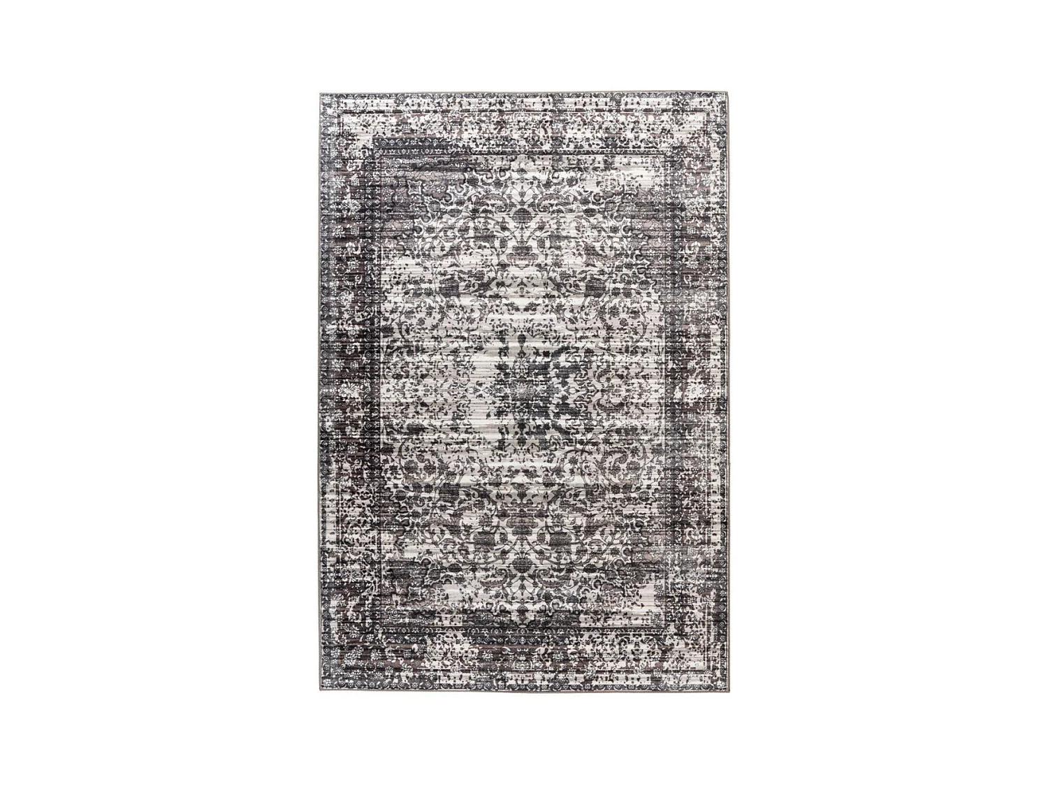Tapis Tissé Imprimé à Poils Plats "Saphira" Gris 80 x 150 cm