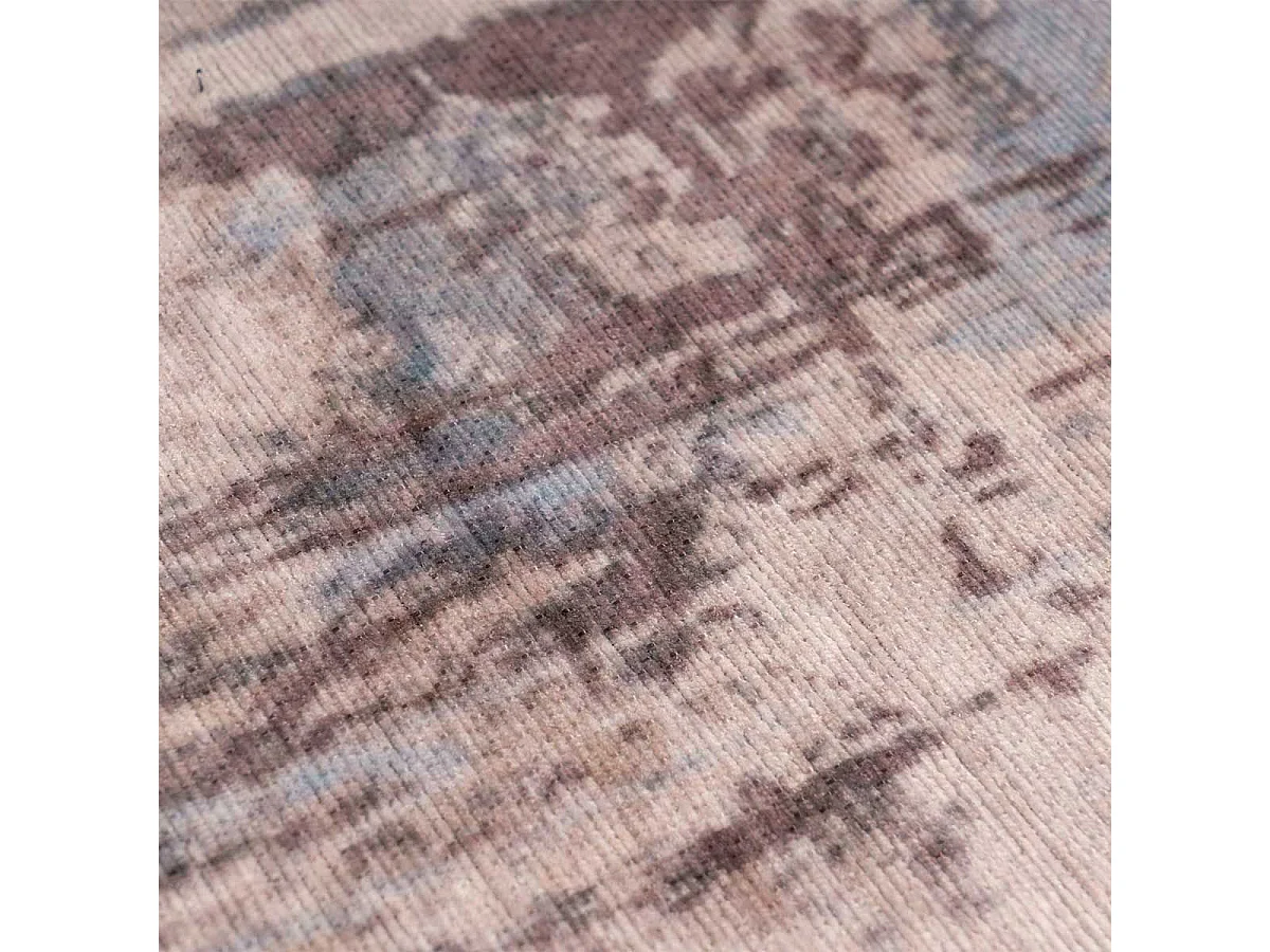 Tapis Tissé Imprimé Vintage "Peron" Gris & Taupe 160 x 230 cm