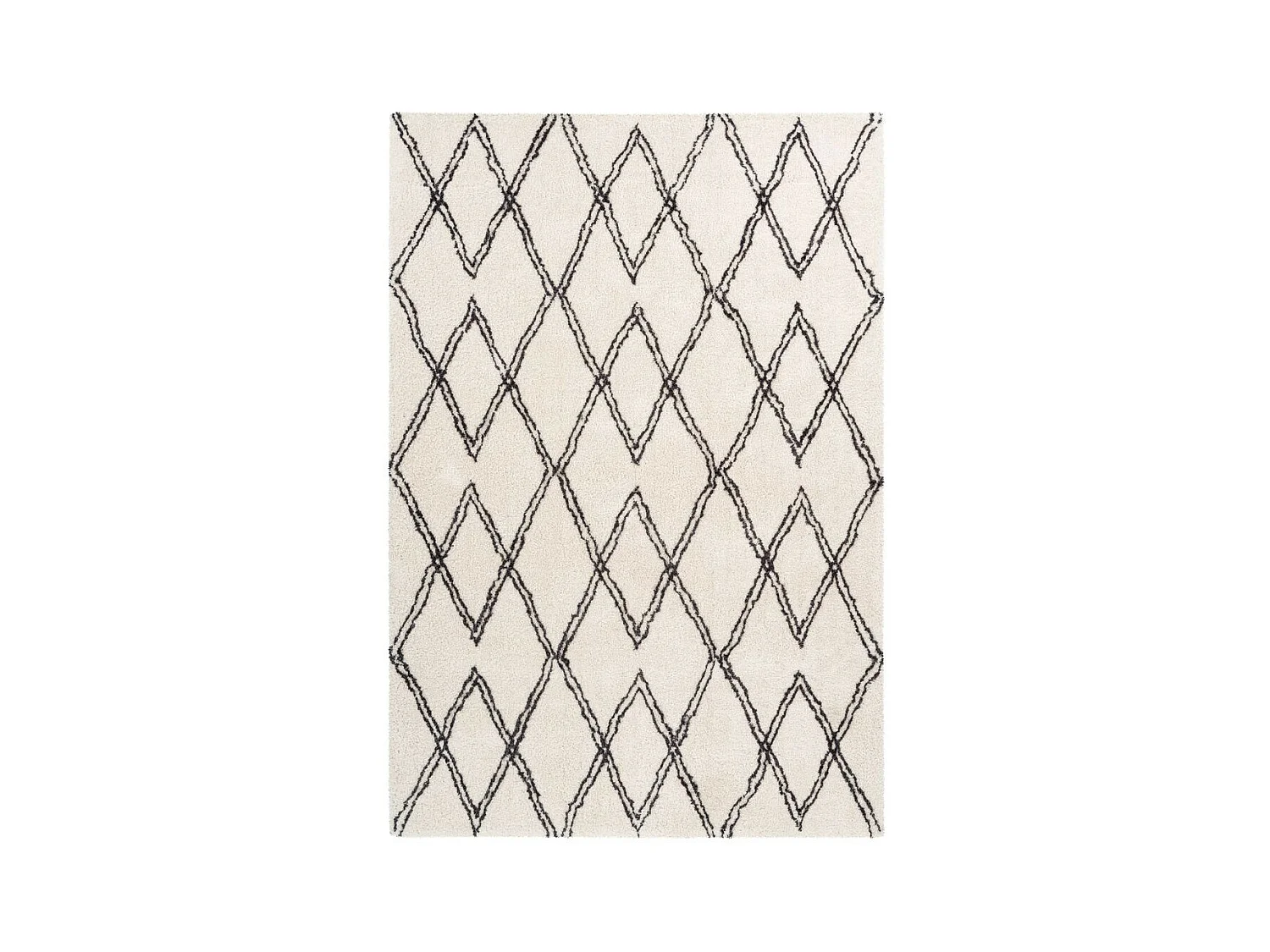 Tapis Tissé Géométrique "Orlando" Ivoire 200 x 290 cm