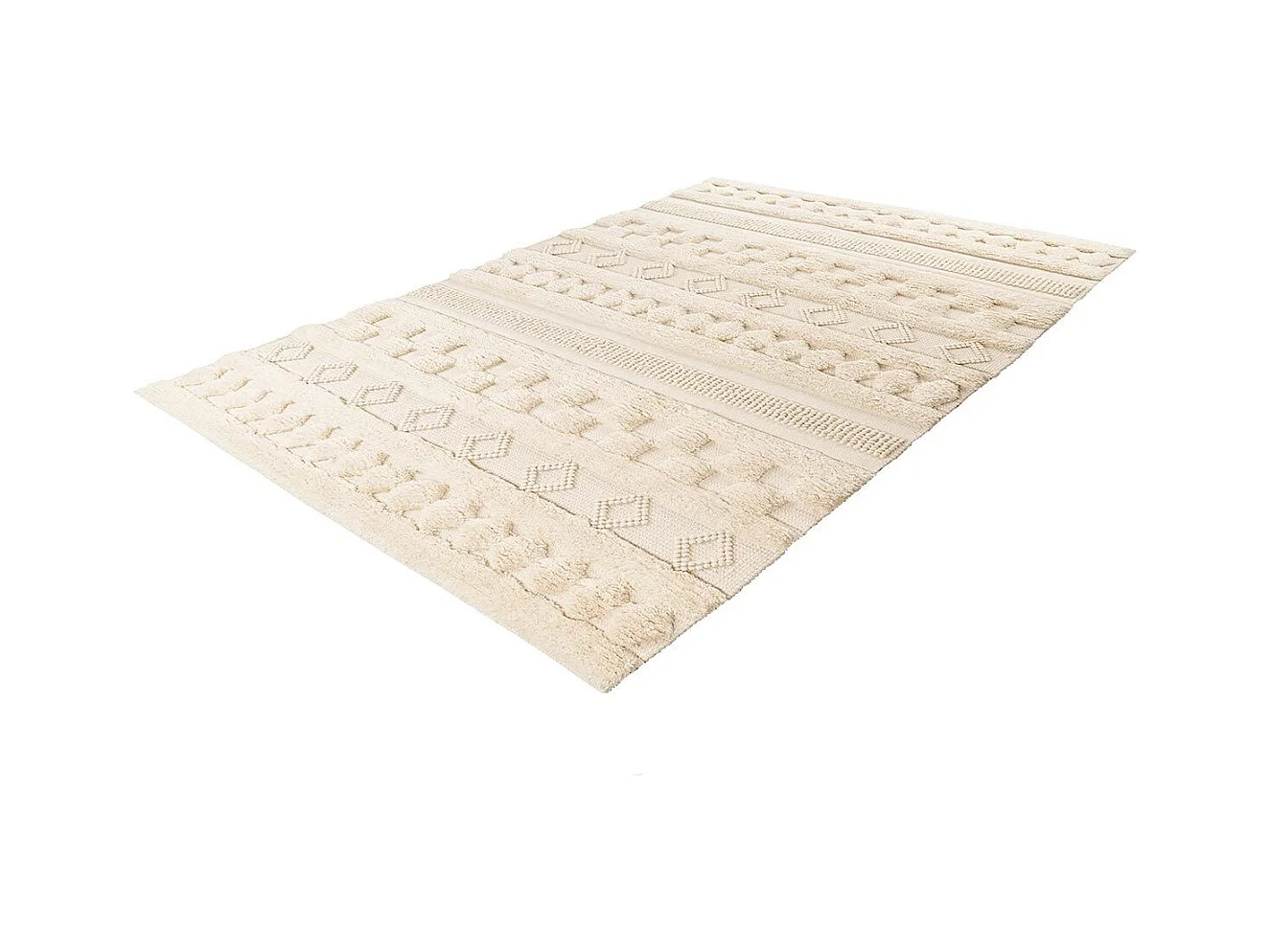 Tapis Bohème Fait à la Main "Bohist" Naturel 80 x 150 cm