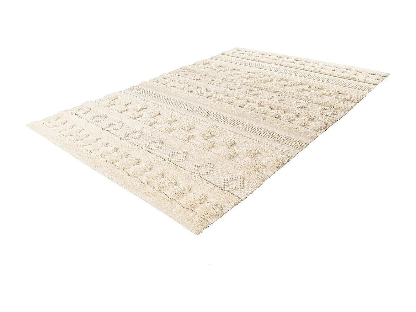 Tapis Bohème Fait à la Main "Bohist" Naturel 80 x 150 cm