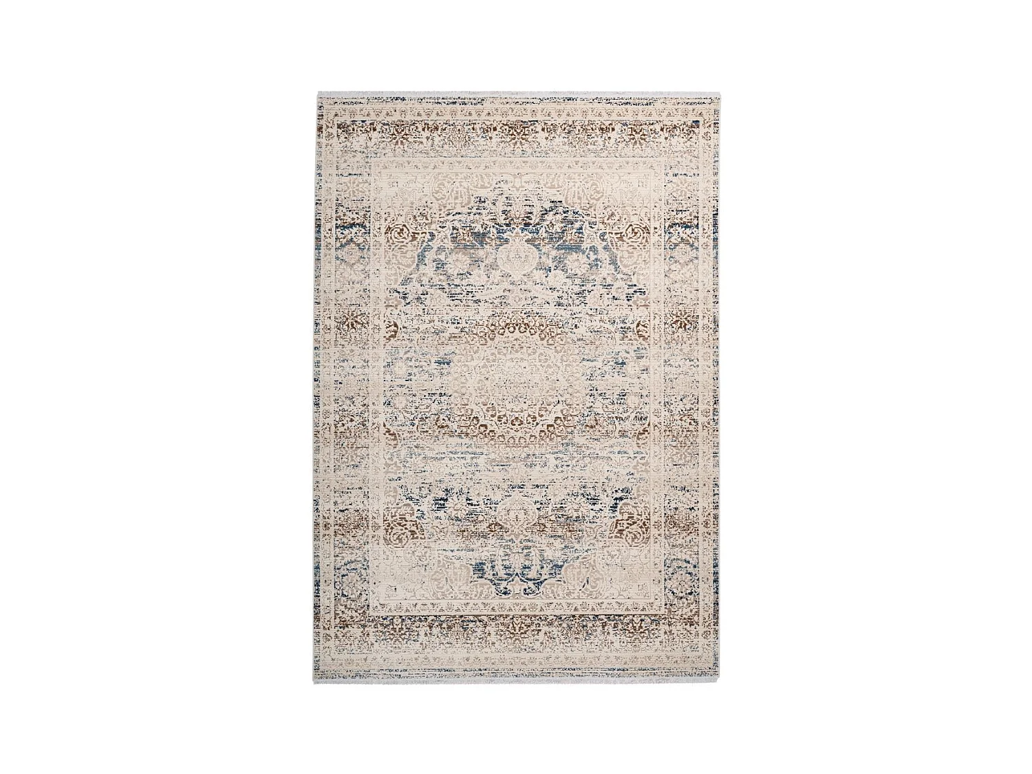 Tapis Oriental Effet Usé "Anouk" Crème 80 x 150 cm
